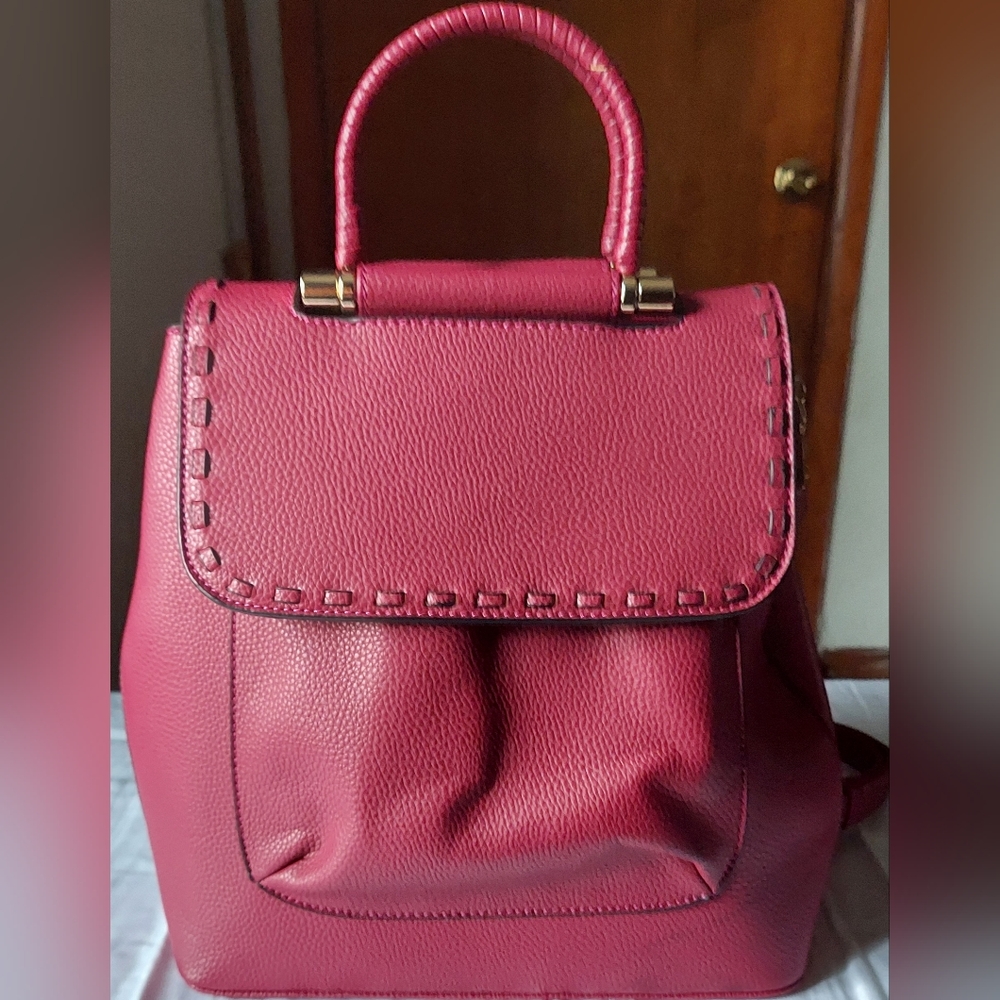 Handbag Backpack NO Brand Name,  Good Used Condition Dark Pinkish Color